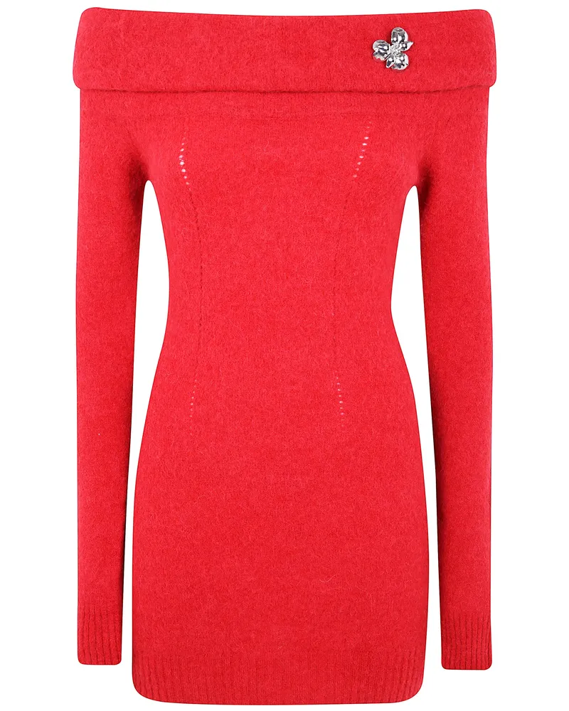 Blumarine Knit Mini Dress Red