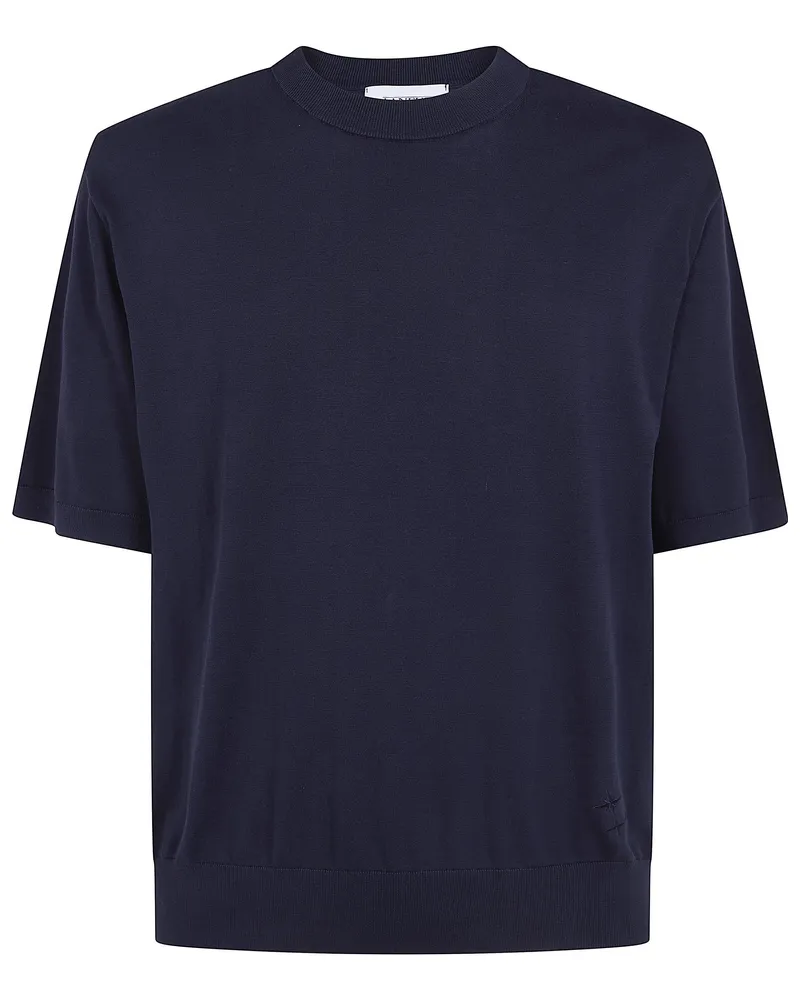 Laneus Knitted T-Shirt Man Blue