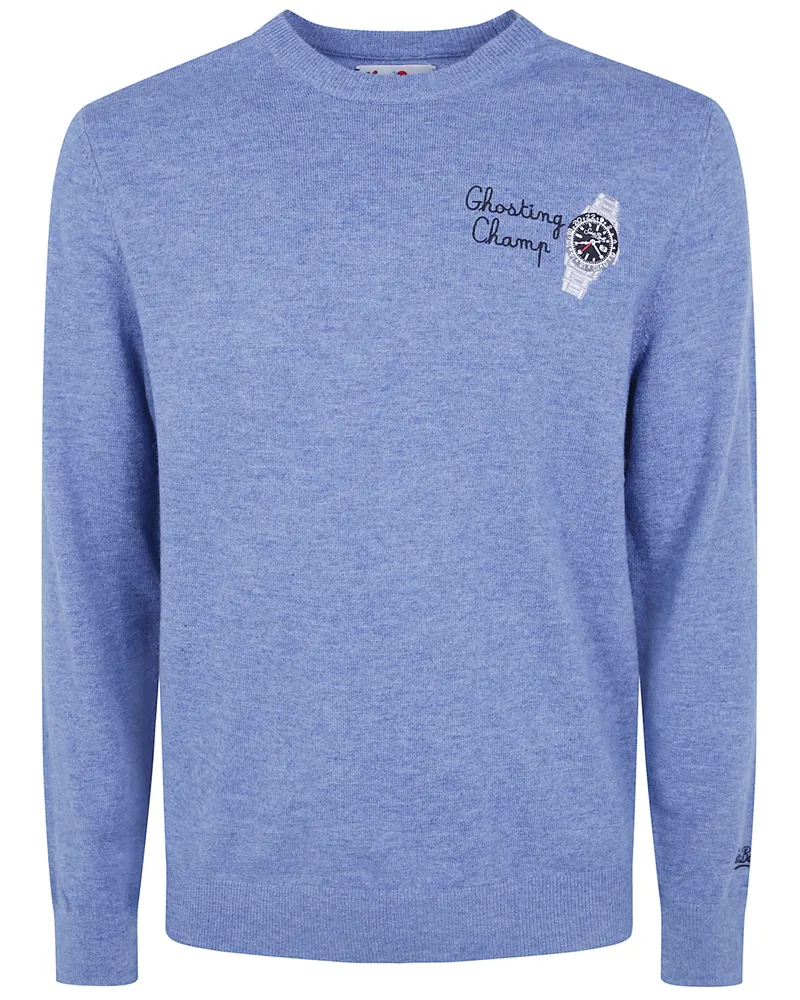 MC2 Saint Barth Crew Neck Sweater "Heron Light Embry Blue