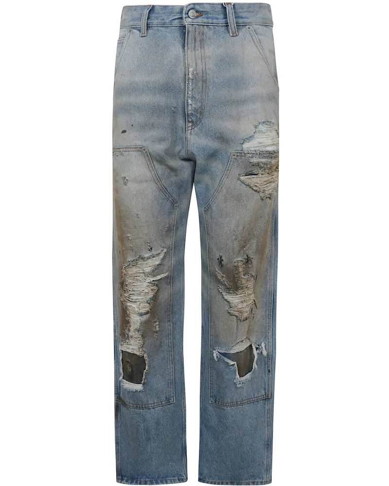 Maison Margiela Pants 5 Pockets Blue