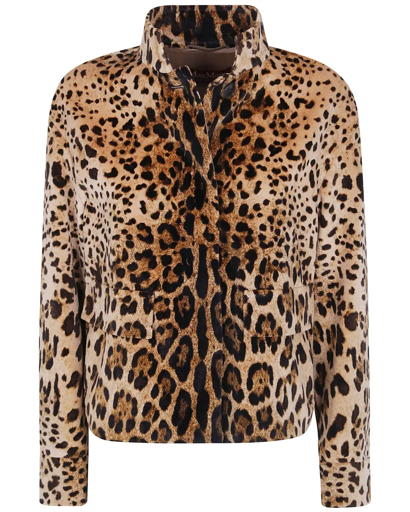 Max Mara Jacket Leopard Velvet "Mst Edro Brown