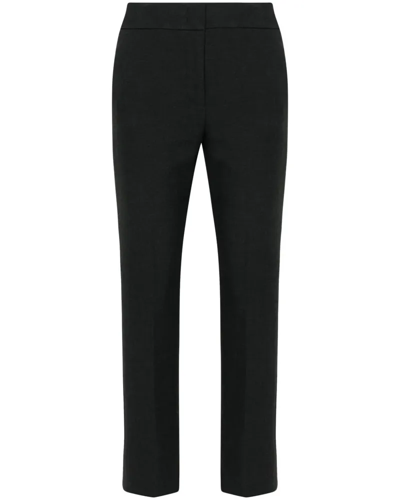 Peserico Stretch Back Waisted Little Flared Trousers Gray