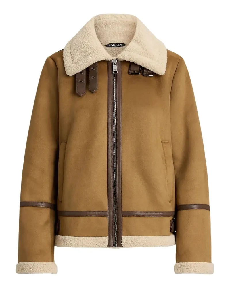 Ralph Lauren Fx Shsb 24" Shearling Singlebreasted Jacket Brown