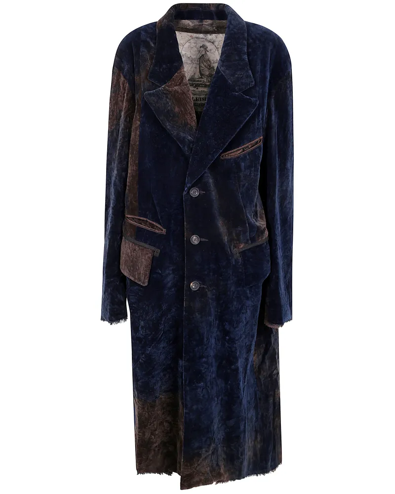 Ziggy Chen Velvet Long Coat Multi
