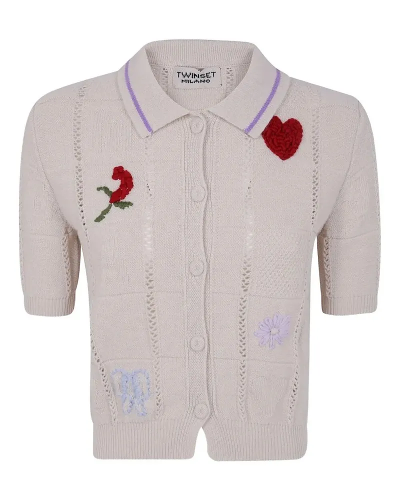 Twin-Set Micro Cardigan Beige