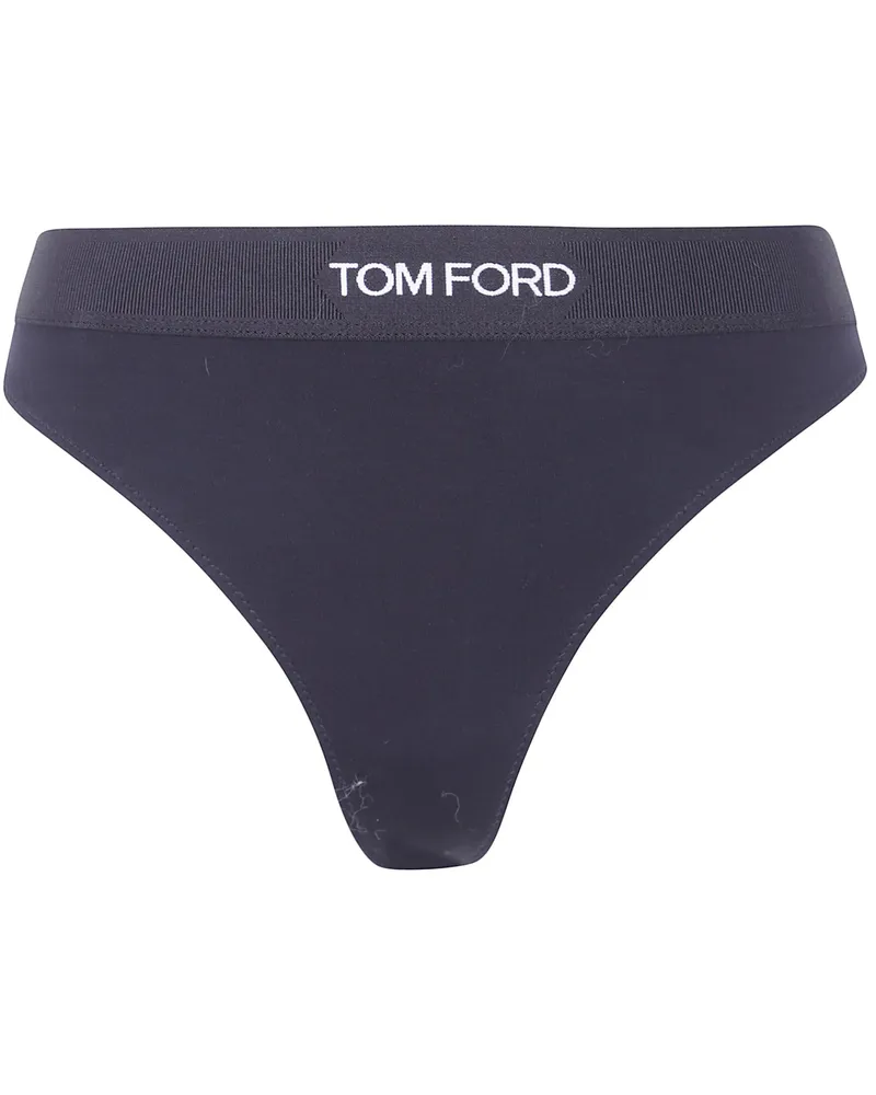 Tom Ford Underwear Modal Thong Bottom Black