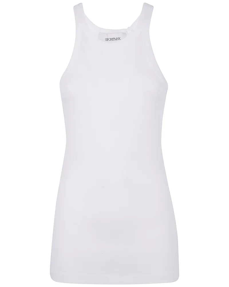 Max Mara Nastie Silk Cotton Tank Top White