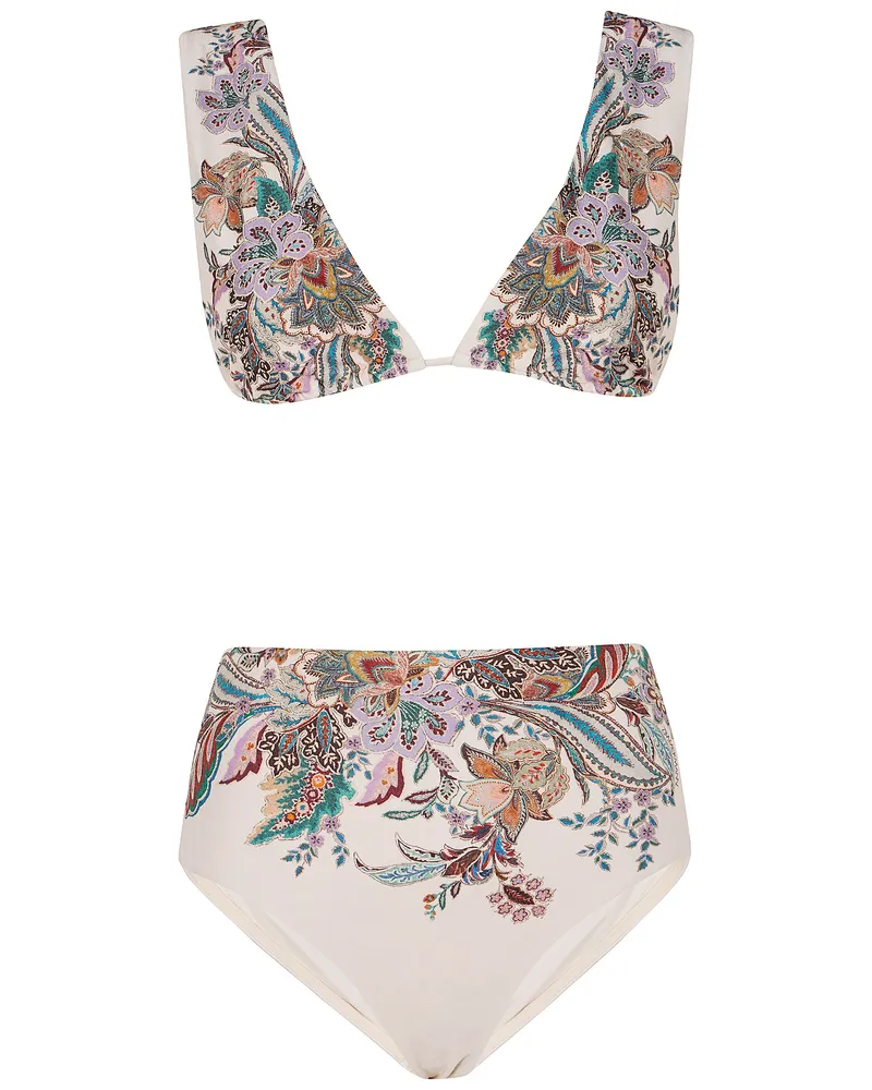 Zimmermann Rhiannon Wide Shoulder Bikini White