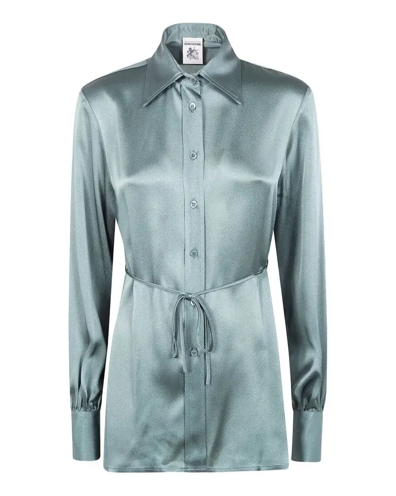 Semicouture Satin Shirt Green