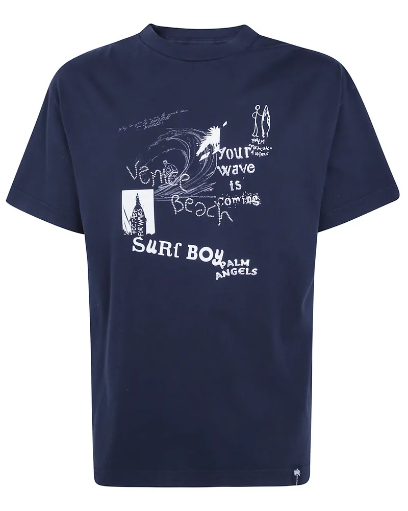 Palm Angels T-Shirt Regular Fit "Surf Boy Gray