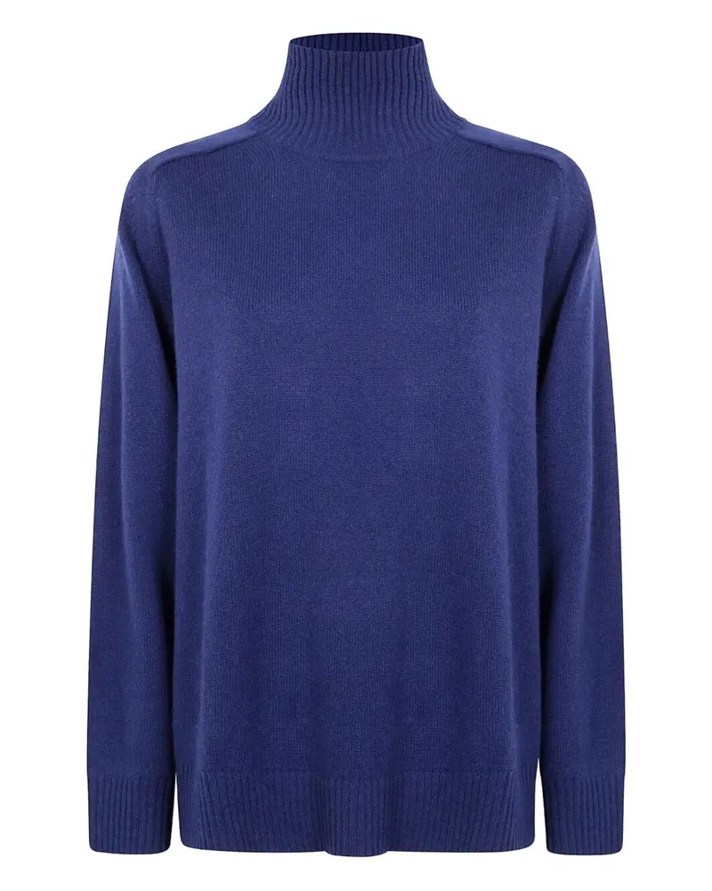 Paul Smith Womens Knitted Sweater Roll Neck Blue