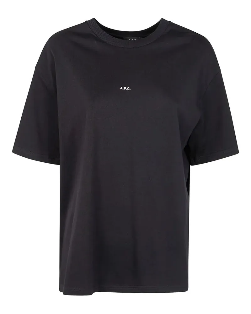 A.P.C. A. P.C. Boxy Micro Logo Gots T-Shirt Black