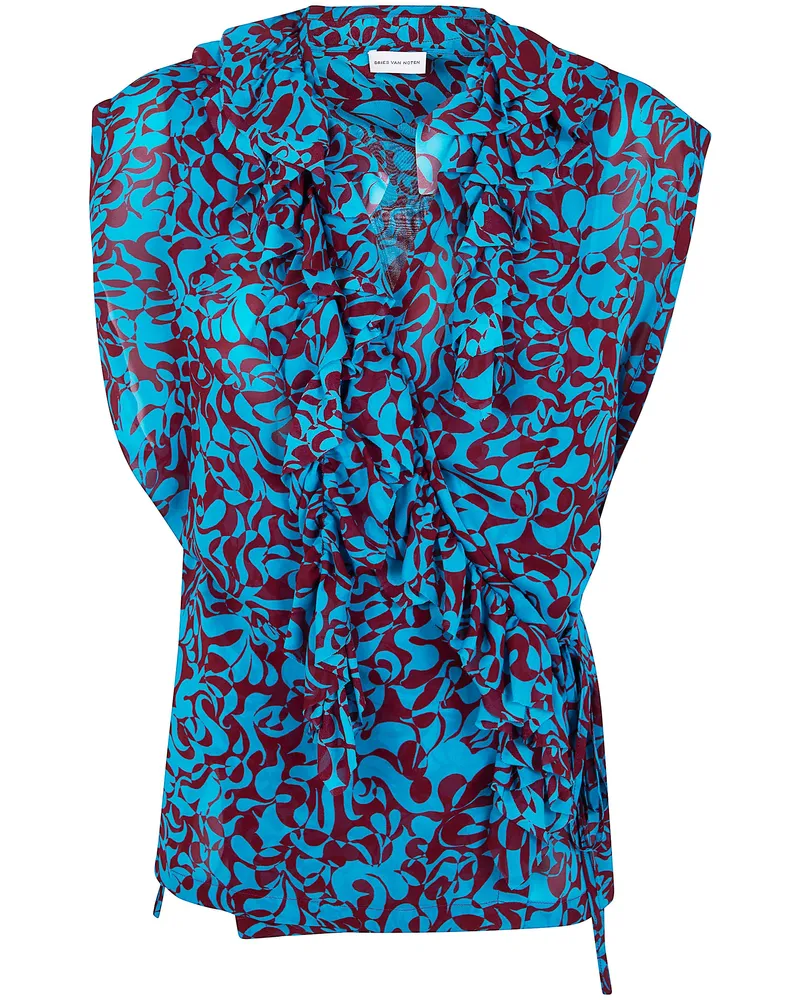 Dries van Noten Clematis" Blouse Blue