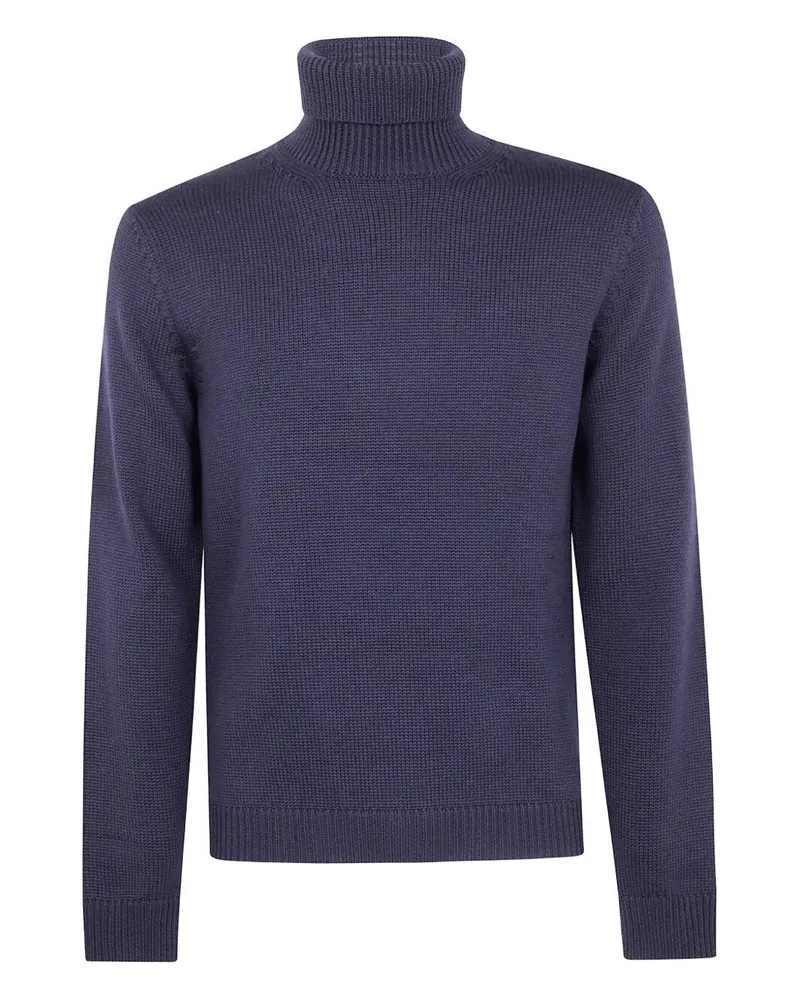 Nuur Long Sleeves Turtle Neck Sweater Blue