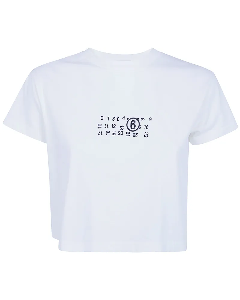 Maison Margiela T-Shirt Basic Cropped "S52gc0369.M20258 101 White