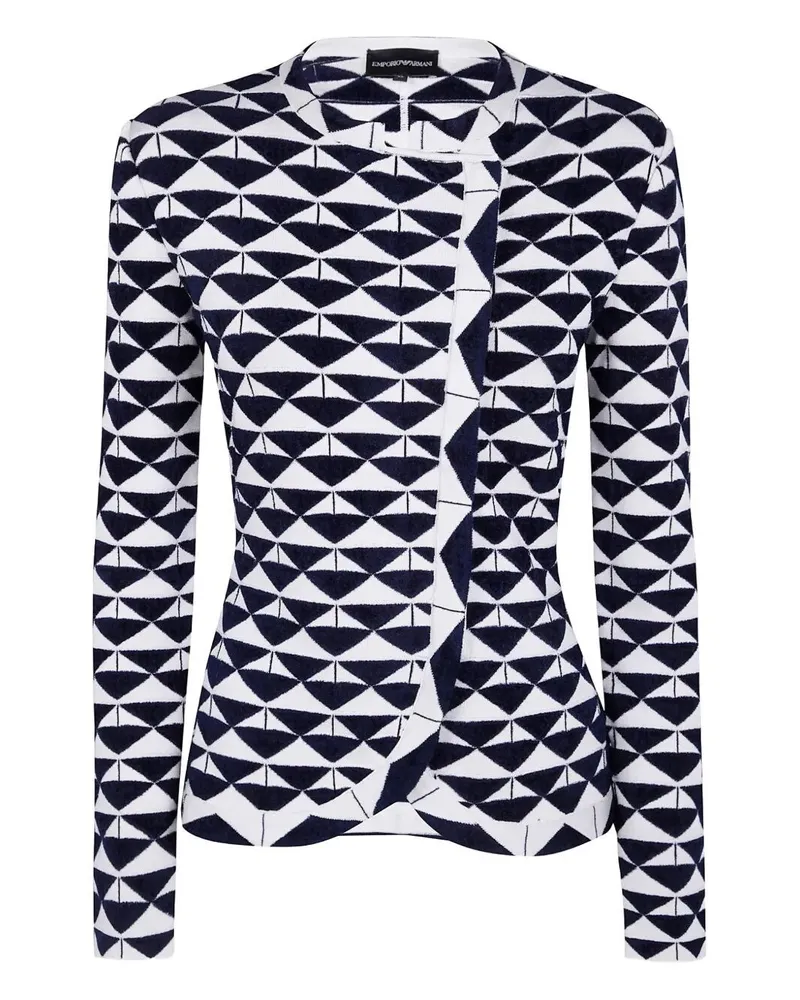 Emporio Armani Jacquard Jacket Blue