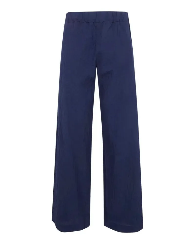 LABO.ART LABO. ART "Diana" Rock Cotton Straight Trousers Blue