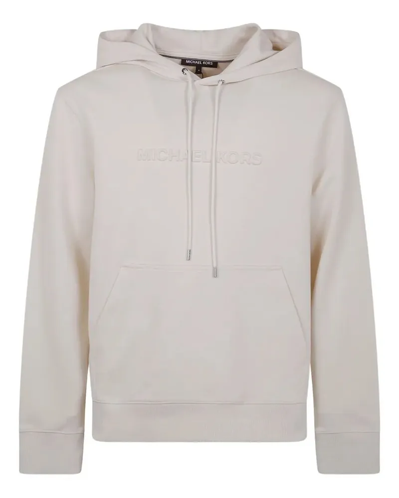 Michael Kors Embossed Logo Hoodie Beige