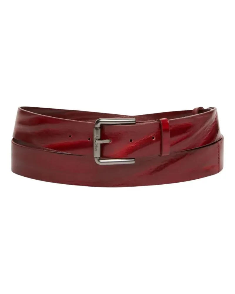 Max Mara Buckle40xlong" Belt Red