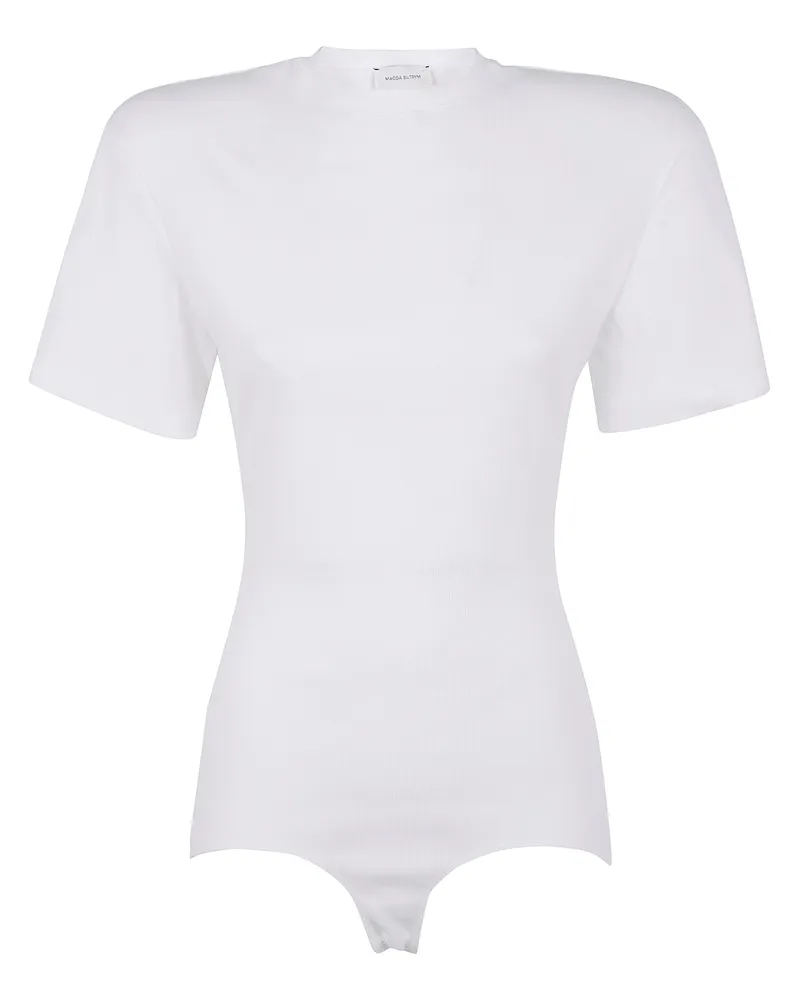 Magda Butrym Short Sleeves Bodysuit Beige