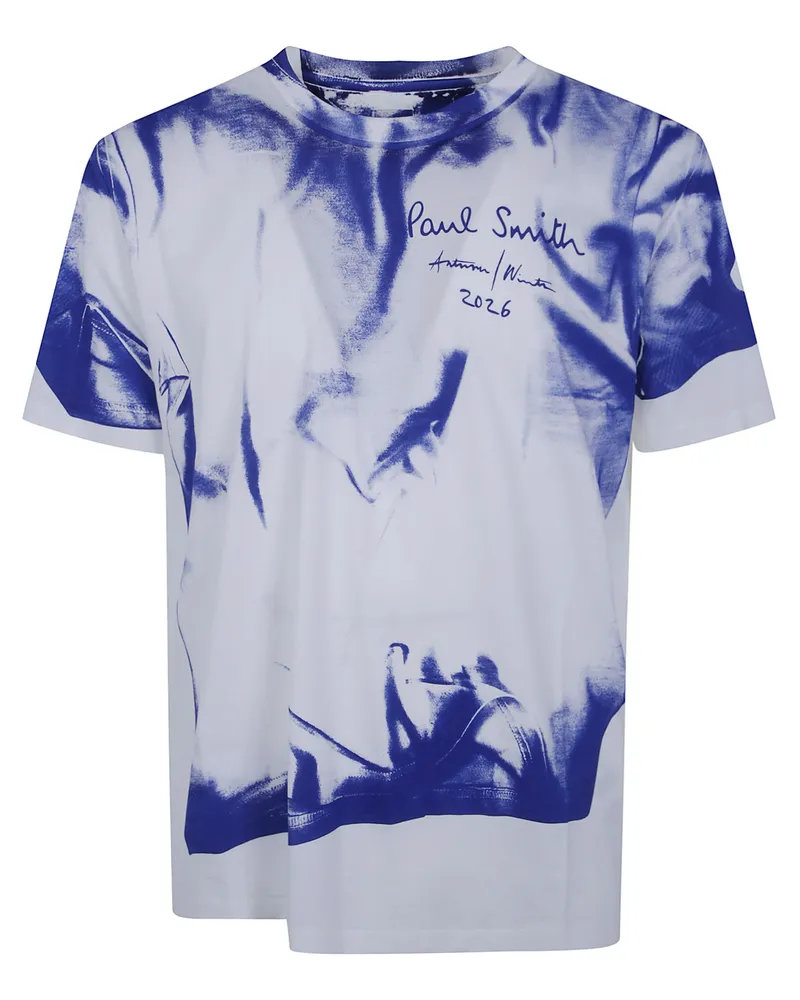 Paul Smith T-Shirt Printed Mens Printed Tshirt Blue