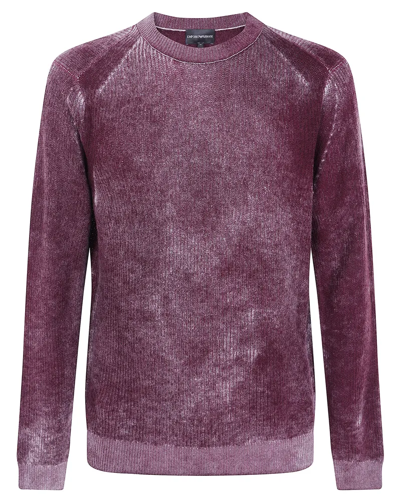 Emporio Armani Sweater Wool Cashmere "Round Neck Red