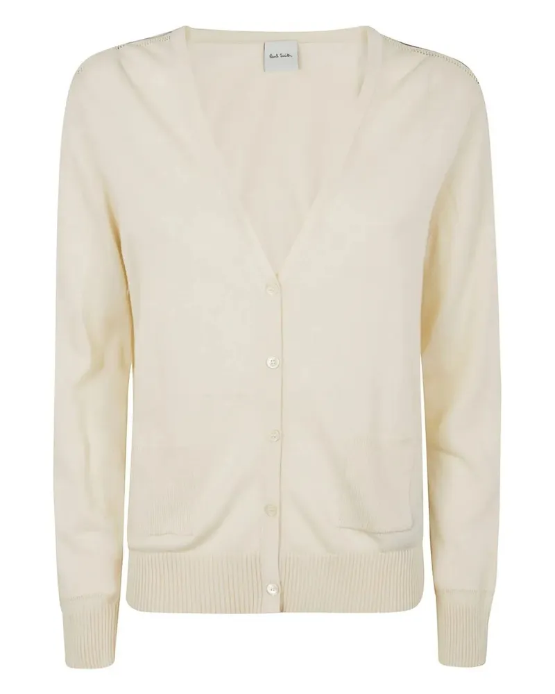 Paul Smith Womens Knitted Cardigan Button White