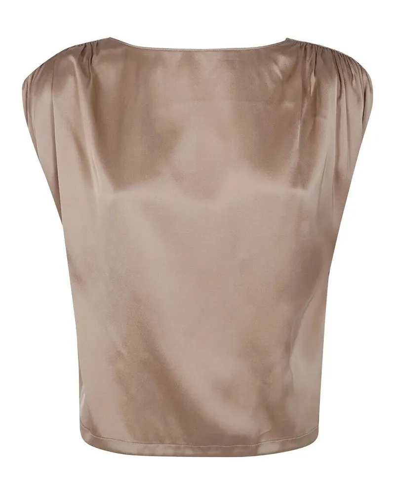 Blumarine Satin Shirt Beige