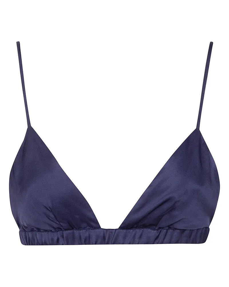 FRANKIE Shop Nina Satin Bralette Blue