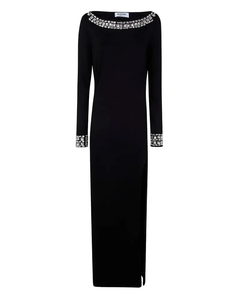Blumarine Gret" Jersey Jewel Dress Black