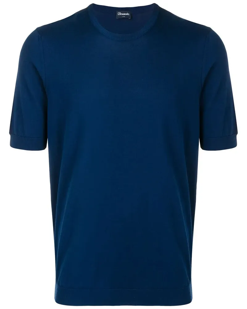Drumohr  Short Sleeves Round Neck T-Shirt Blue
