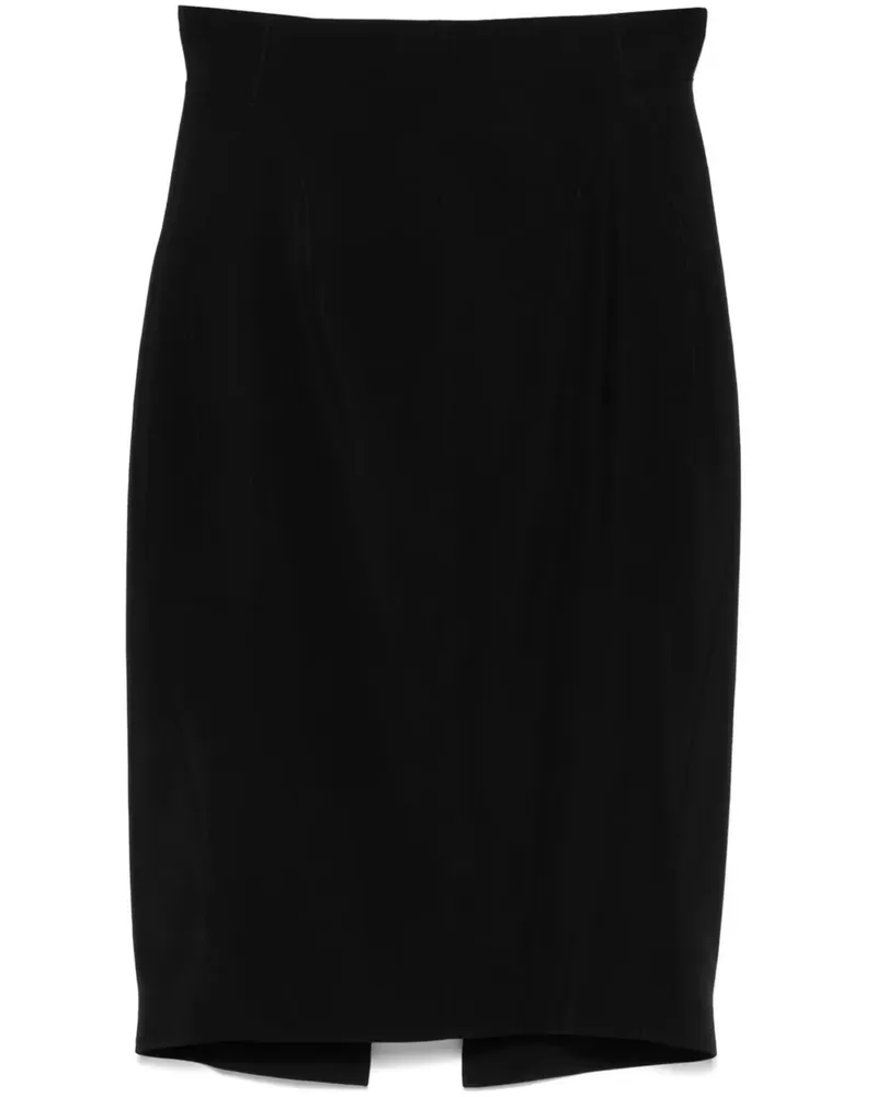 Thierry Mugler Pencil Midi Skirt By Mugler Black