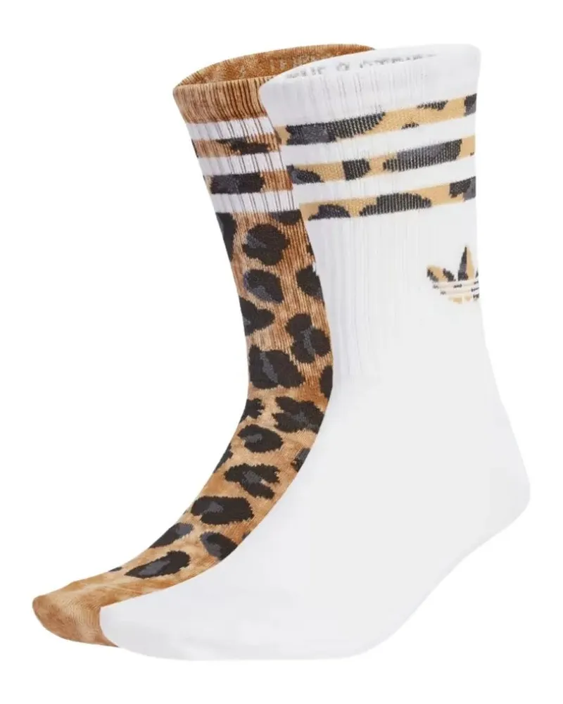 adidas Socks Leopard Print "Leo Crew S 2P Multi