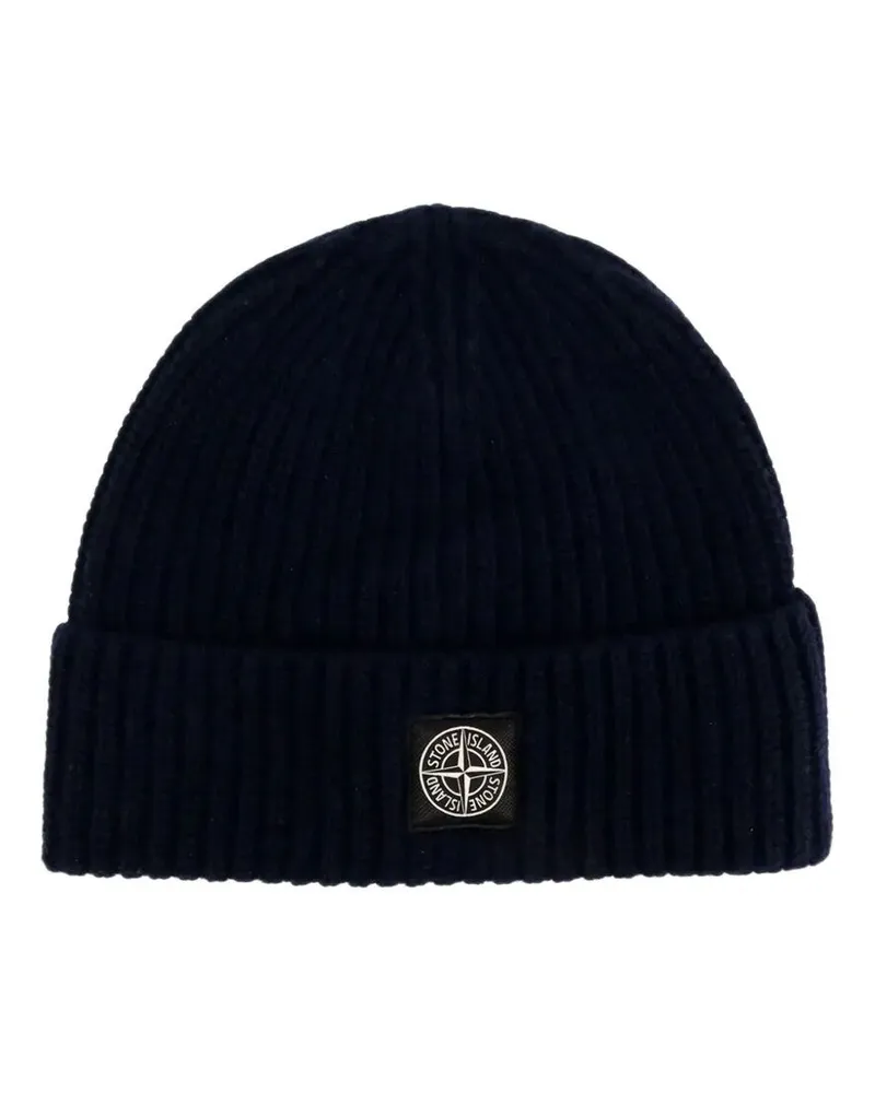 Stone Island Light Rws Geelong" Wool Beanie Blue