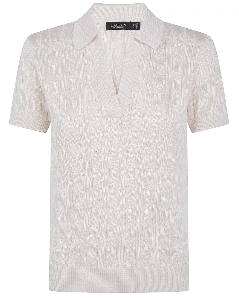 Ralph Lauren Sweater V Neck Pullover White