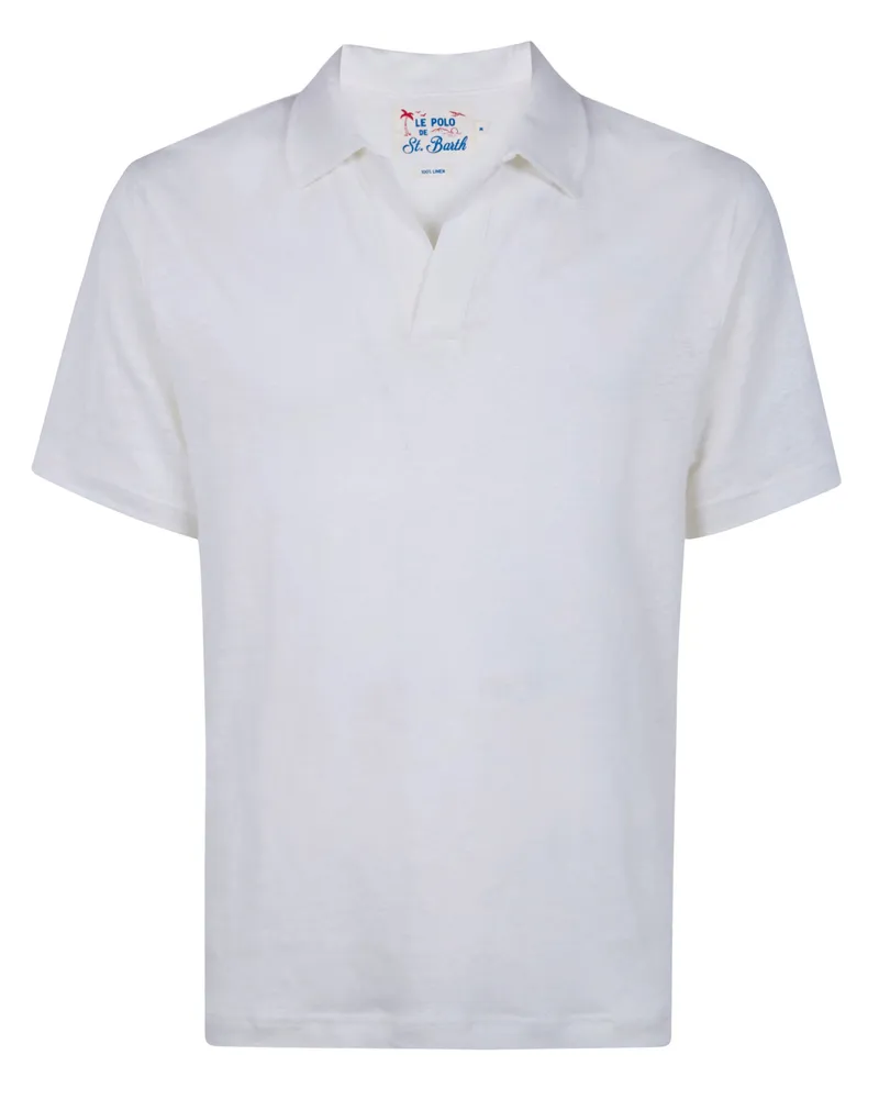 MC2 Saint Barth Linen Polo Shirt White