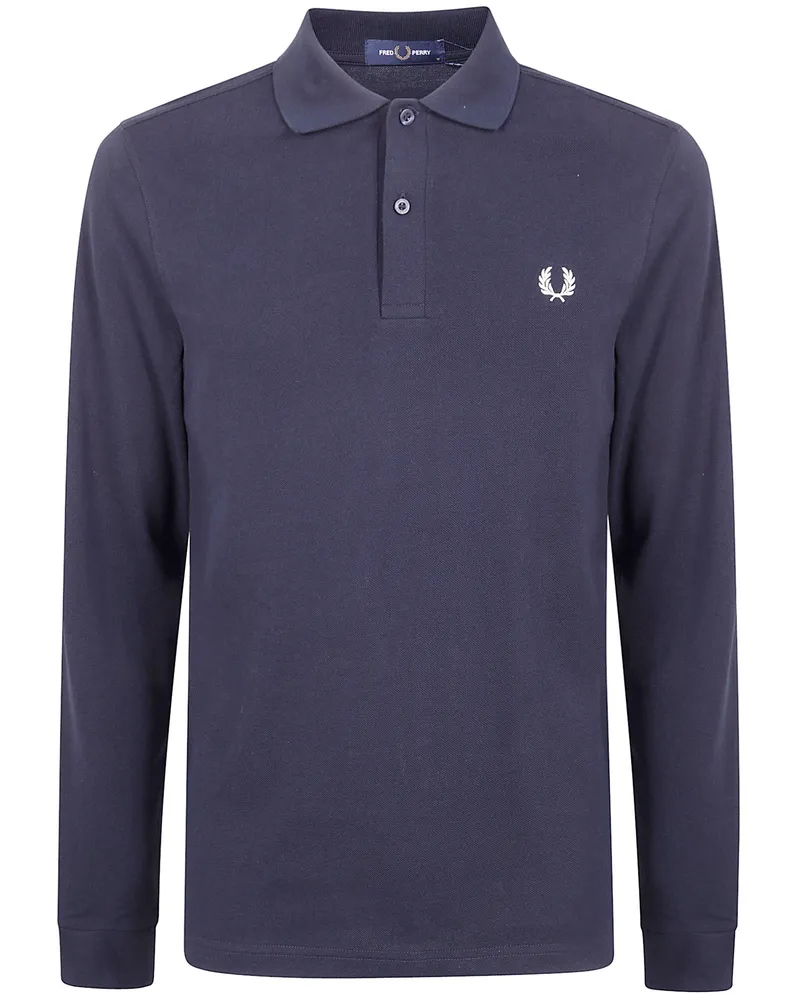 Fred Perry Fred Perry Long Sleeve Fred Perry Shirt Blue