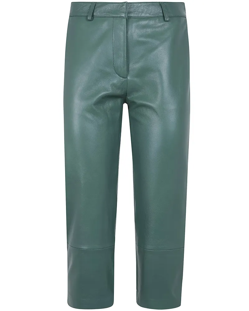 FRANKIE Shop Lior" Leather Capri Pants Green