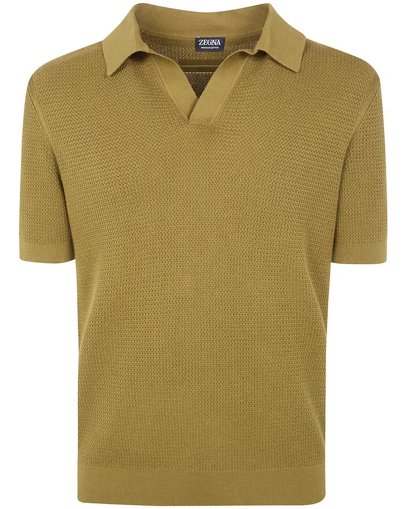 Ermenegildo Zegna Z Lux Leisurewear" Polo Shirt Brown