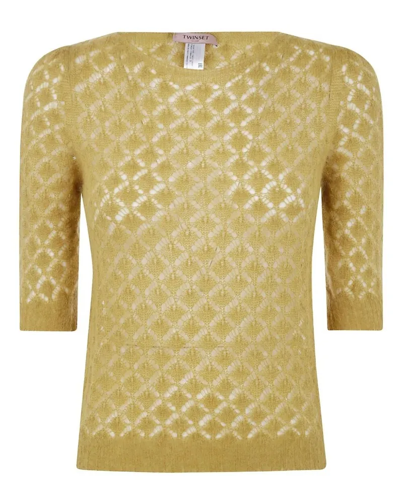 Twin-Set Round Neck Sweater Yellow