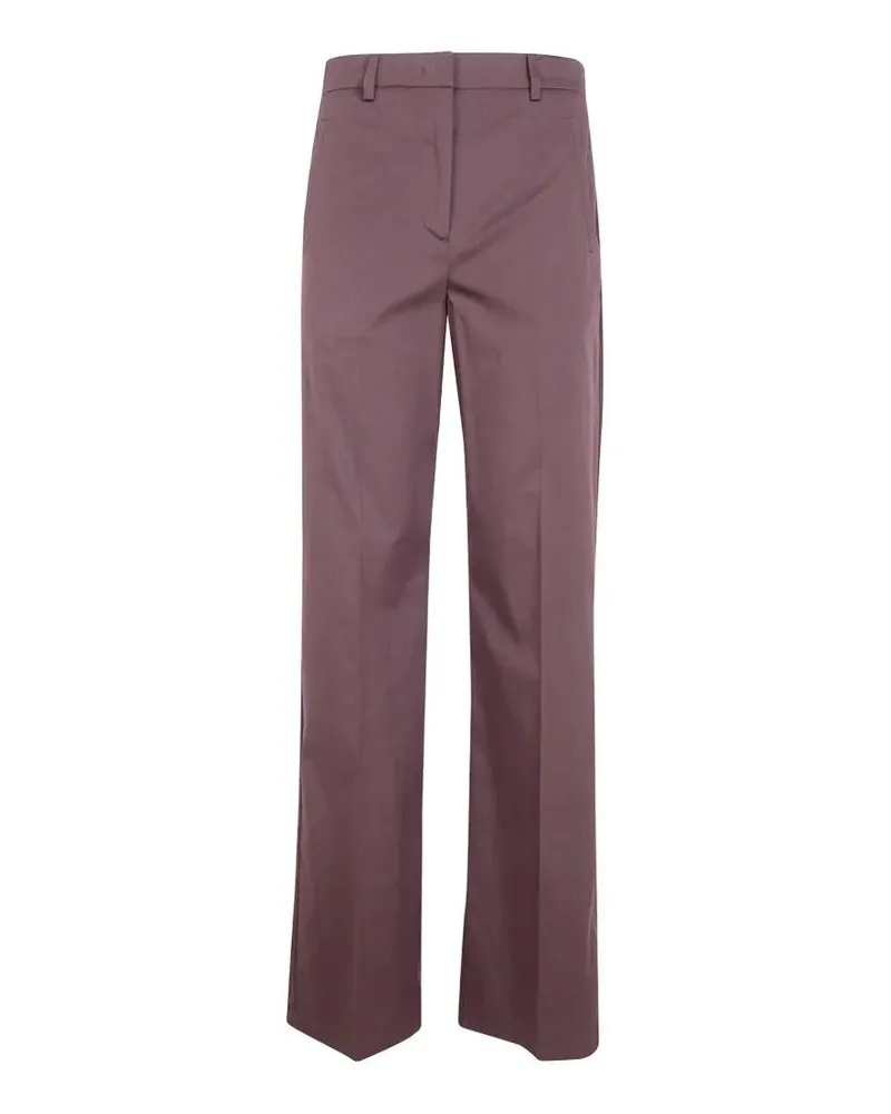 Blumarine Light Cotton Straight Fit Trousers Brown