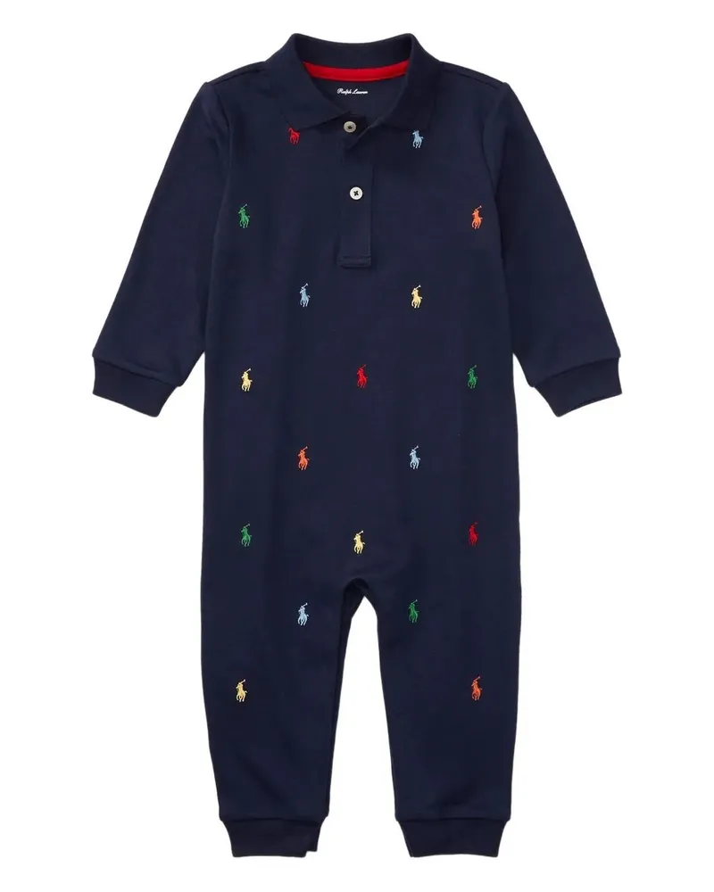Ralph Lauren Body Cotton Blue "Schiffli One Piece Coverall Blue