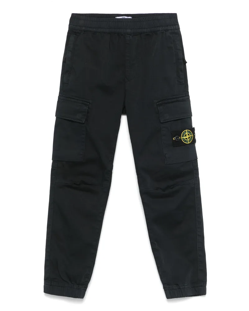 Stone Island Tapered Regular Trousers By Stone Island Junior Blue