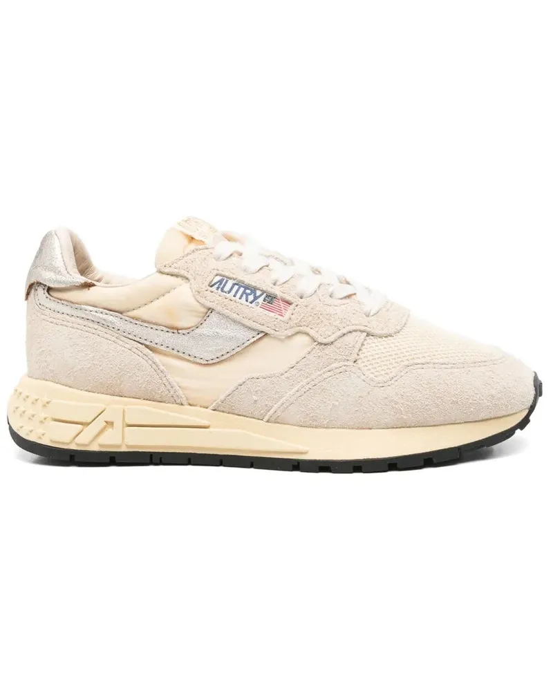 AUTRY Reelwind Low" Suede Net Sneakers Beige