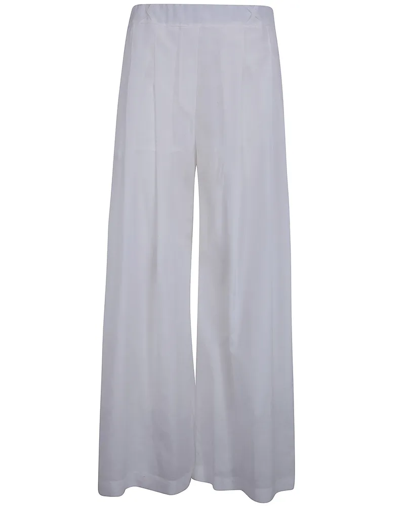 Semicouture Johnny Muslin Double Layers Micro Shorts White