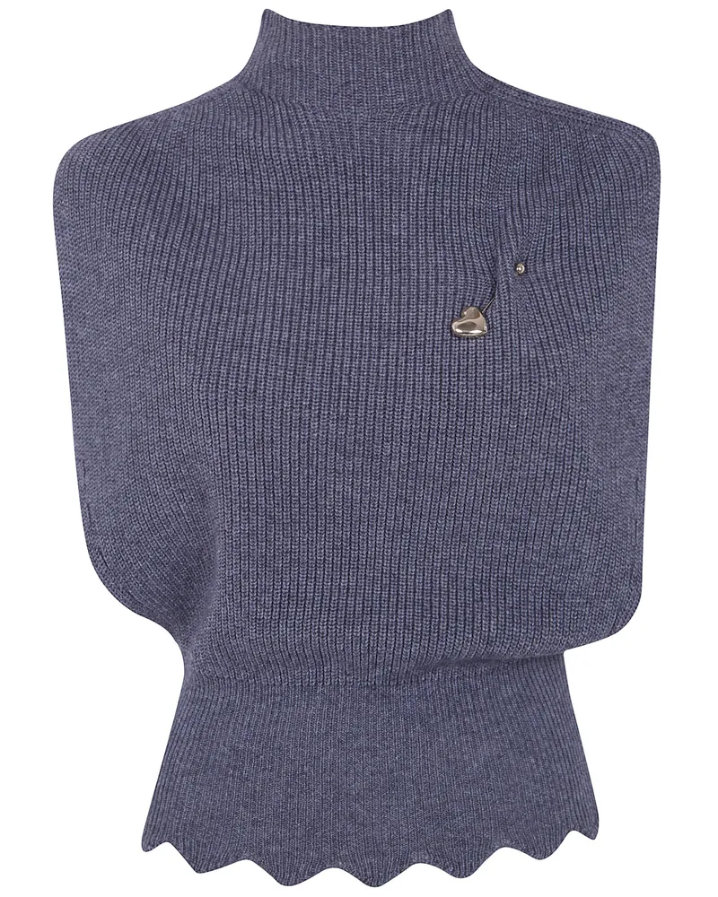 Twin-Set Top Wool Gray
