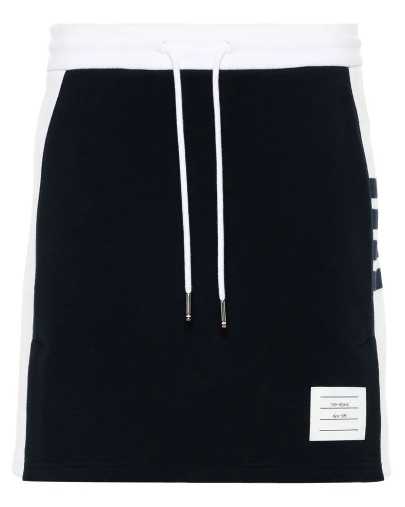 Thom Browne Mini Skirt W/ Engineered 4 Bar In Blocked Classic Solid Cl Blue