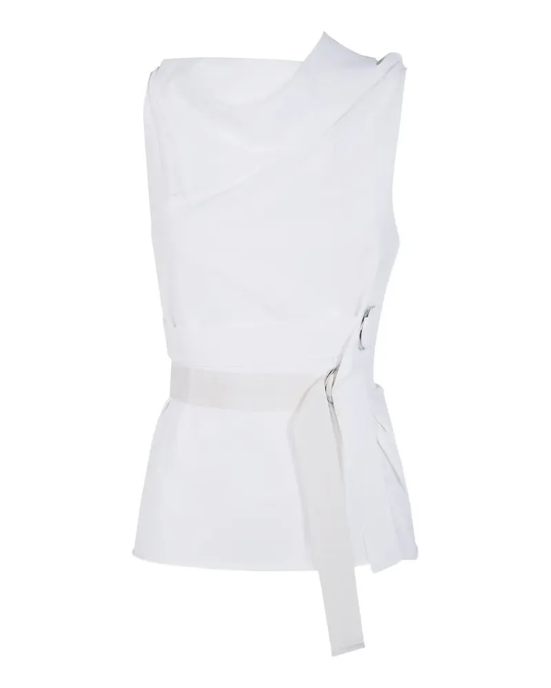 Pier Antonio Gaspari Stretch Metal Tank Top White