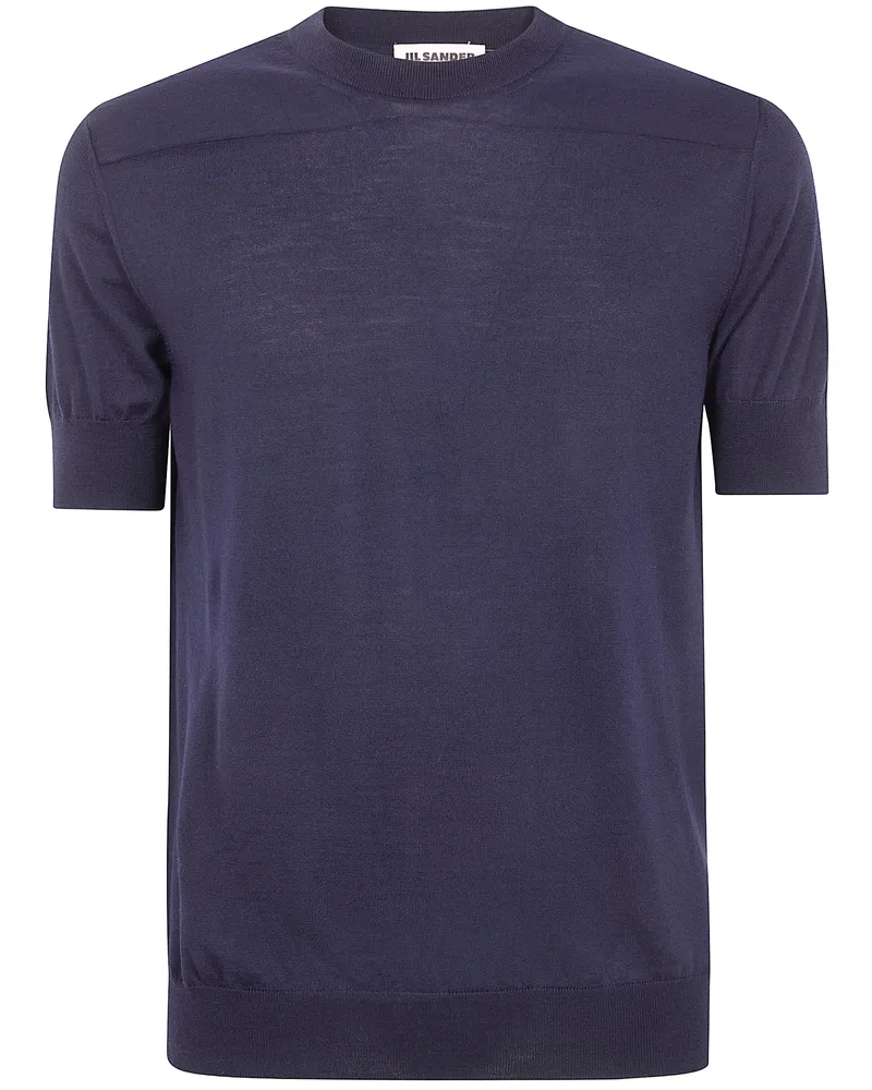 Jil Sander Crewneck Short Sleeves Classic T-Shirt Blue