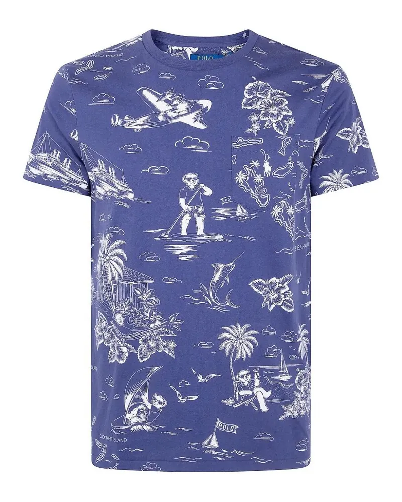 Ralph Lauren Short Sleeves Hybrid Island Bear T-Shirt Blue